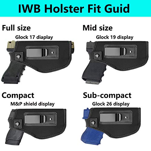Tacwolf 3 Pack Universal Iwb Holster Magazine Pouch For Concealed Carry Inside Fits Firearms Glock 19 17 26 27 43 S&W M&P Shield 9/40 1911 Taurus Pt111 G2 Sig Sauer Ruger #TOP1