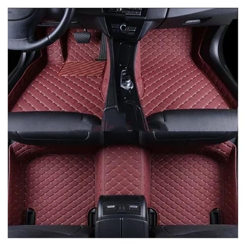 Tapis de sol voiture Peugeot 3008 en cuir bordeaux 5 places