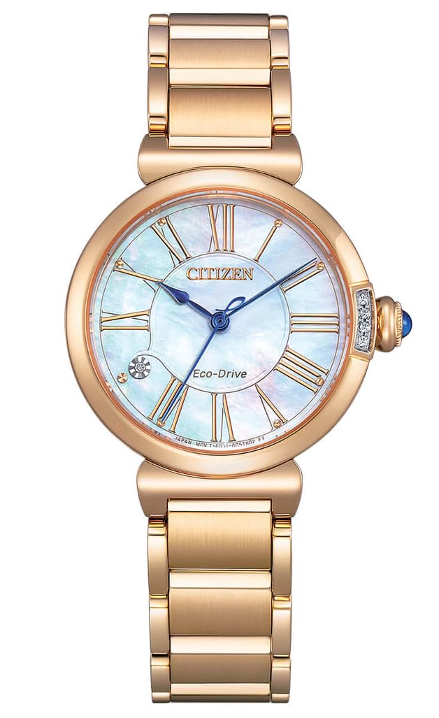 Citizen Damenuhr Edelstahl, Perlmutt Weiß, 29.5 mm, EM1063-89D