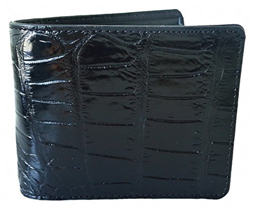 Men's Bifold Belly Leather Wallet (Black)