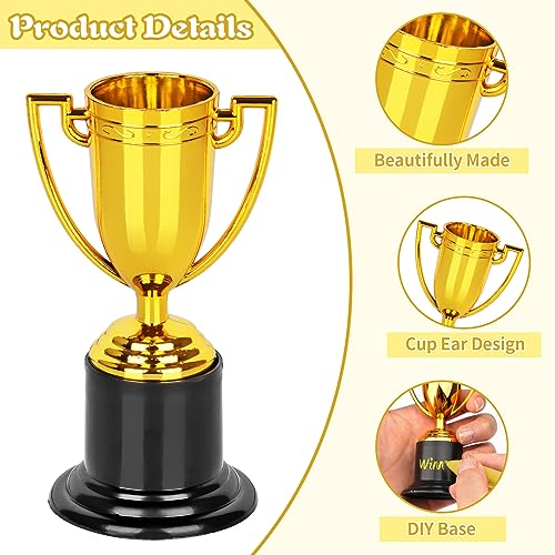 winkio mini trophiesgold trophy award plastic trophies for kids 4 inch trophy cups award trophies for party favors props rewards winning prizes competitions ceremony parties favor