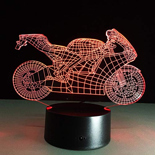 LEDMOMO 3D Lampe Nachtlicht Stimmungslicht Tischlampen Motorrad