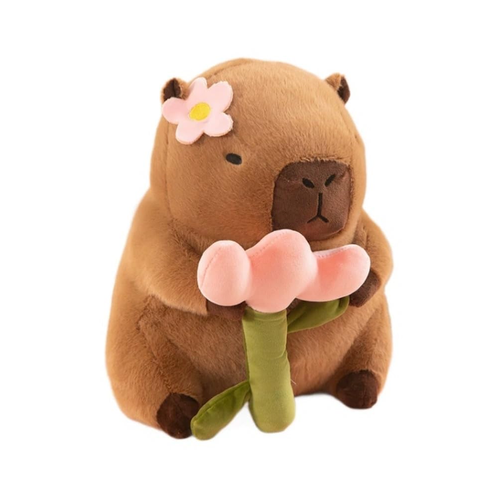 11 8 inch Capybara Plush Toy Pillows with Happy Birthday Hat Bow Soft Capibara Stuffed Animals Plushies Toys