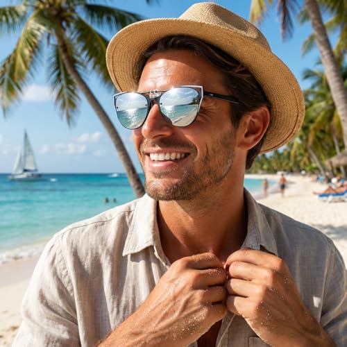 Image of Polarized Clip on Sunglasses over Prescription Glasses Unisex Flip-up Sunglasses Over Eyeglasses UV400 Protection