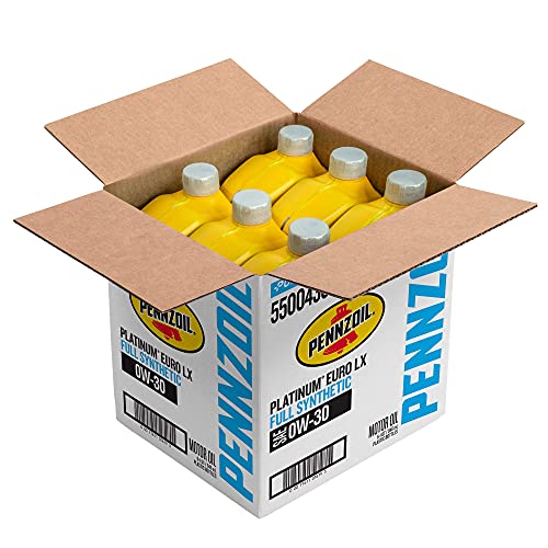 Pennzoil Platinum Euro LX SAE Full Synthetic 0W-30 Motor Oil (SN C2/C3 + OEMs), 1 Quart, Case of 6