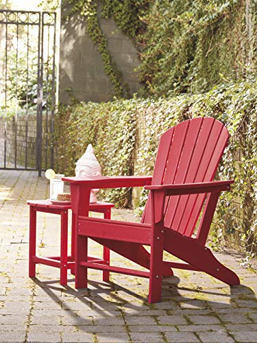 Signature Design By Ashley Sundown Treasure Outdoor Patio Hdpe Weather Resistant Adirondack Chair, Red #TOP1