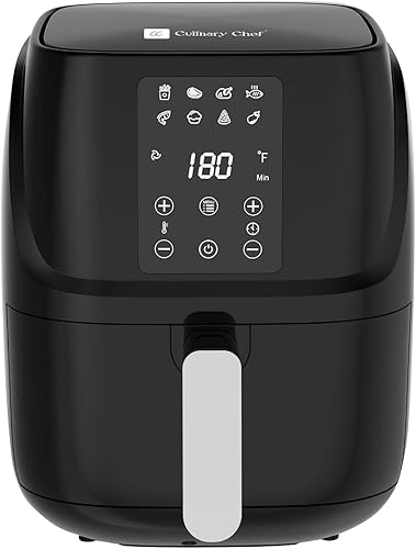 Miniatura 2 de CULINARY CHEF CAF383 Freidora de aire con control digital de 3 litros/3.2 cuartos de galón, negro, 3.2 cuartos de galón