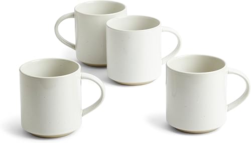 Royal Doulton Urban Dining - Juego de tazas con asas, 13 onzas, color blanco