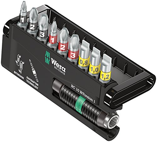Wera 05056374001 Assortimento Di Bit, Multicolore, Bit-Check 10