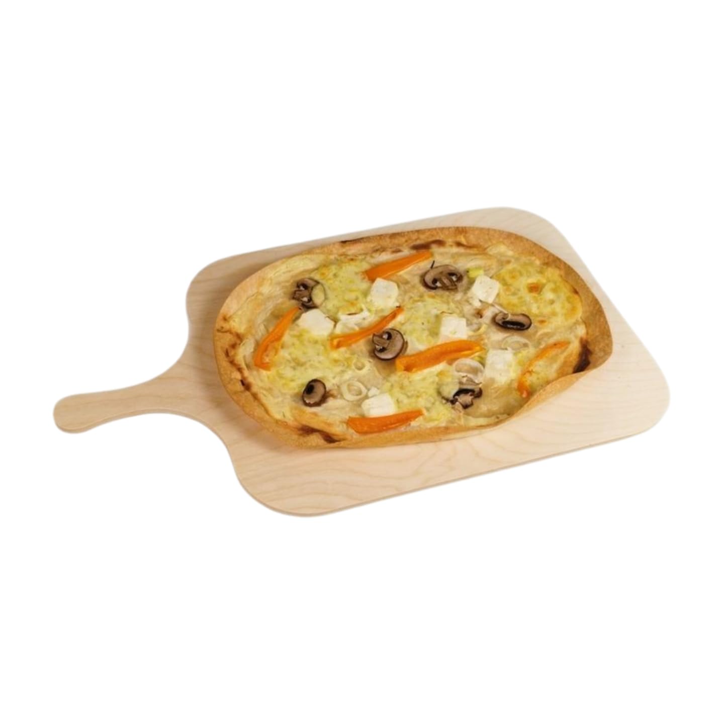Eli Flammkuchenbrett Größe L 9er Set - langlebiges Servierbrett aus hartem Birken Holz, 2mal so hart wie Pappelholz