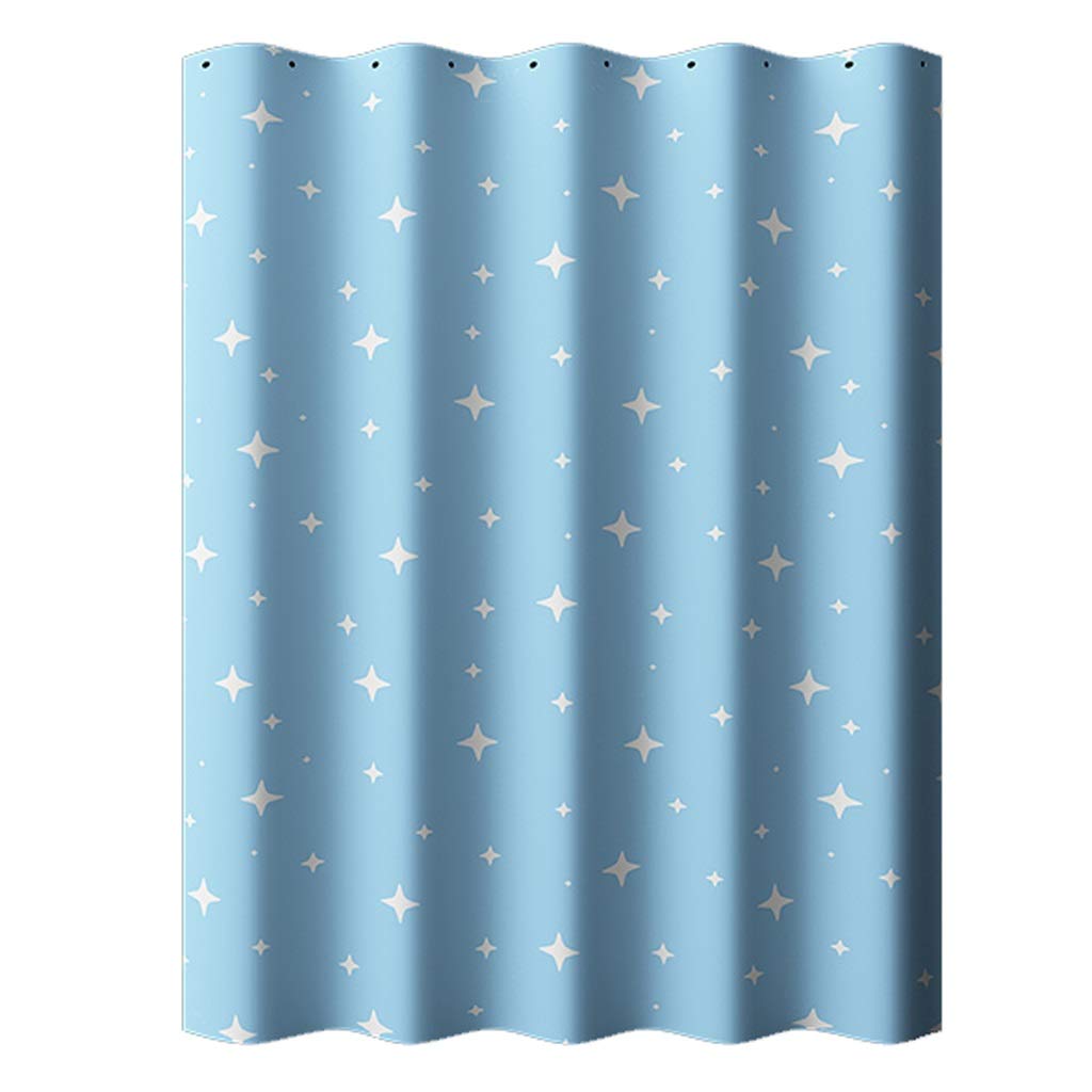 Rideau de douche en tissu épais haut de gamme rideau de bain imperméable bleu