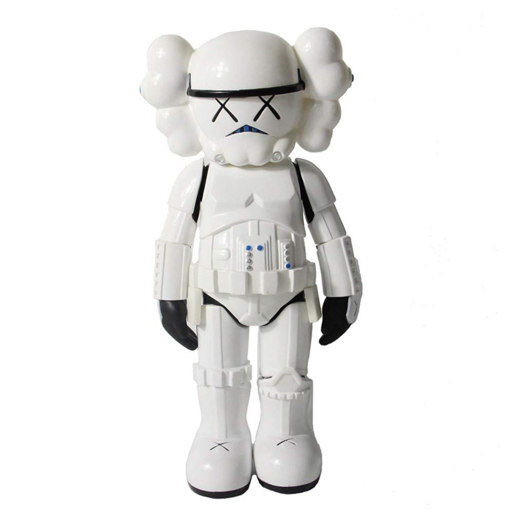 KAWS White Warrior Doll Art Toys Action Figure Collectible Model Toy Birthday Gift Decoration（22CM/8.6inch） (Color : White, Size : High22cm)
