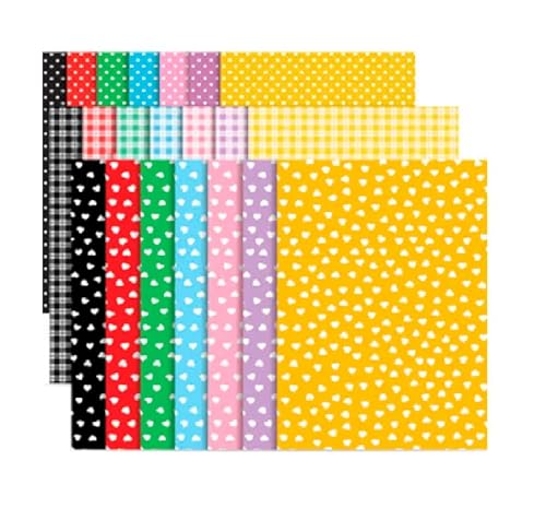 Papel Bloco Ecocores A4 Textura Visual - 7 Cores 3 Estampas 180g 230mmx320mm 36 folhas