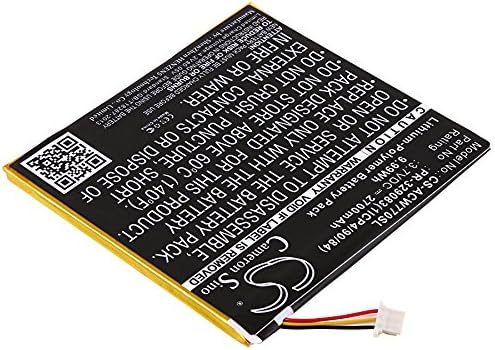 Cameron Sino Battery for Acer Iconia One 7 B1-770 PN:Acer KT.0010H.003, PR-329083, PR-329083(1ICP4/90/84) 2700mAh / 9.99Wh