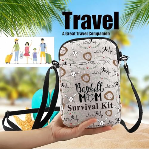 PXTIDY Baseball Mom Proud Mom Life Baseball Crossbody Bag Softball Mom Gift4