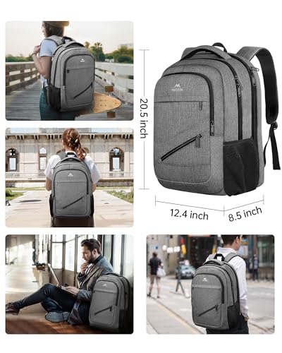 Image of MATEIN 18 Inch Extra Large Laptop Backpack, 50 L Travel Backpack with Anti Theft Pocket & TSA Laptop Compartment for Men Women, Multiple Pockets Business Computer Carry On, Grey