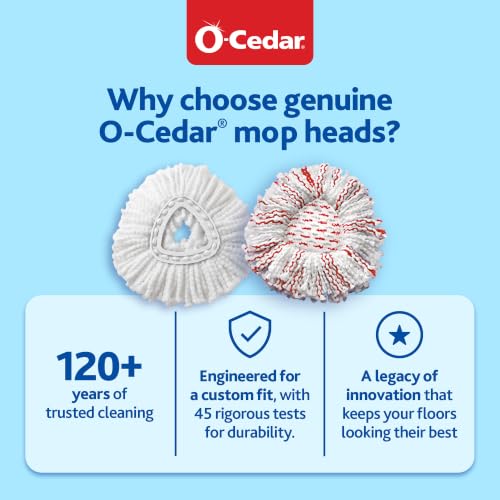 O-Cedar EasyWring Deep Clean Refill (1-Pack) | 40% More Cleaning Power | Microfiber Mop Refill Compatible with O-Cedar EasyWring Spin Mop & Bucket System - image 7