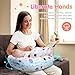 Inflatable Nursing Pillow for Breastfeeding – Travel Baby Feeding Cushion for Mom Support, Adjustable Waist Strap, Removable 100% Cotton Cover – Portable Newborn Essentials