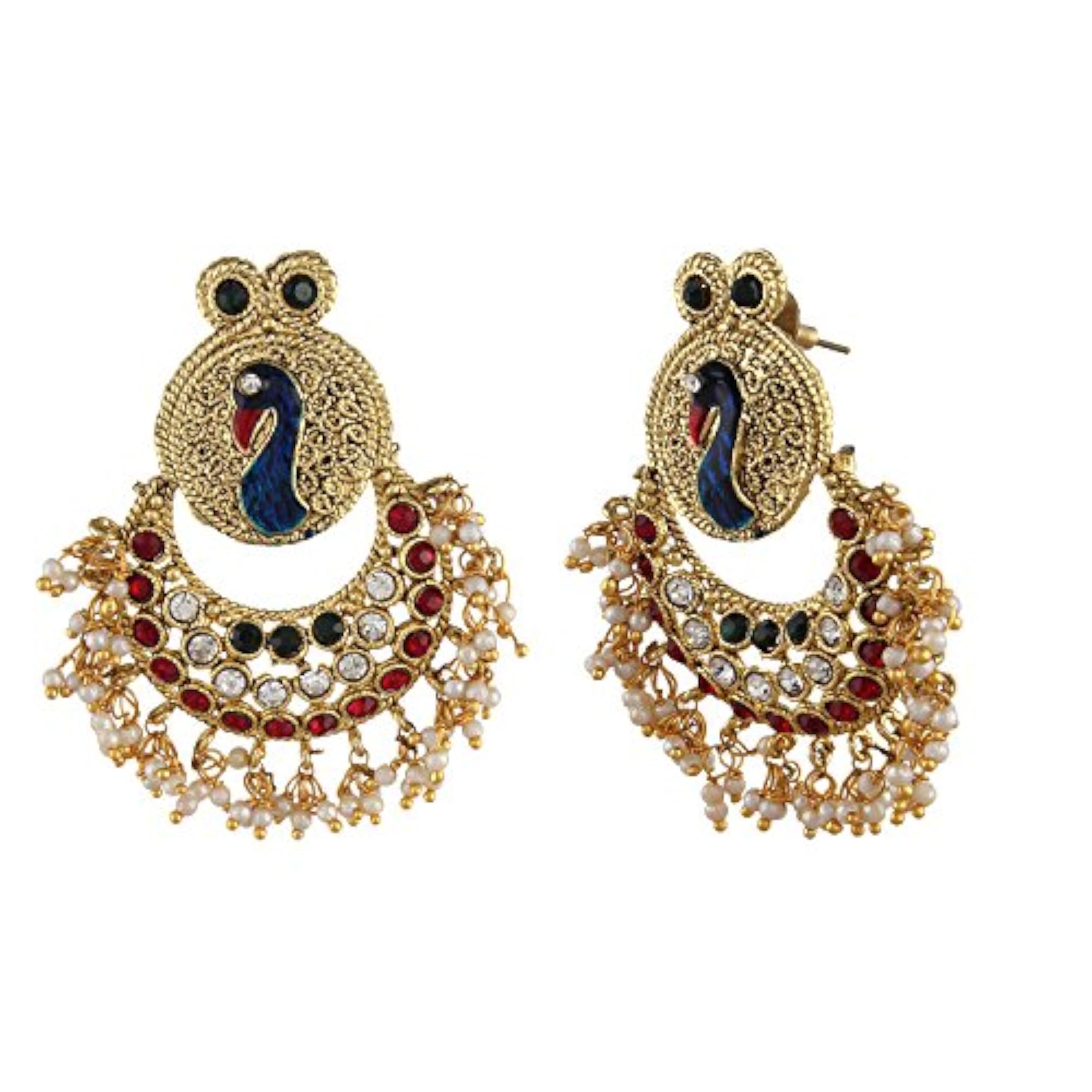 Women's Dazzling Mayur Hanging Earrings