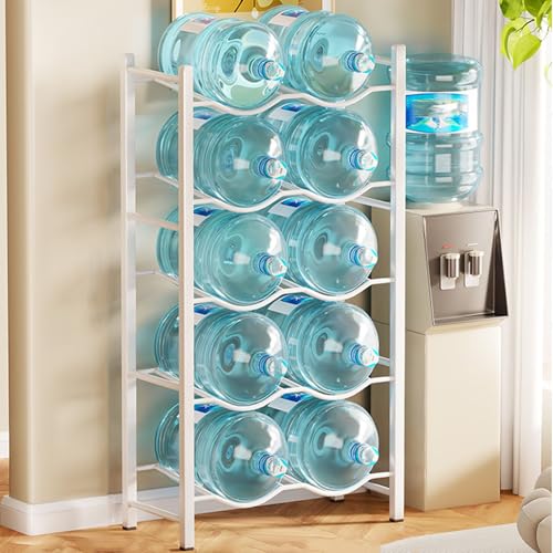 Estante de almacenamiento para botellas de agua, dispensador de varios niveles para ahorrar espacio en el hogar, oficina, cocina y almacén