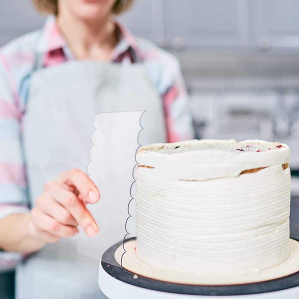 Set 11 Pezzi Dischi Per Torte In Acrilico - Piatti Per Torte 15/20/25 Cm, Tasselli E Raschietti Per Crema Al Burro, Per Pasticceria E Matrimoni