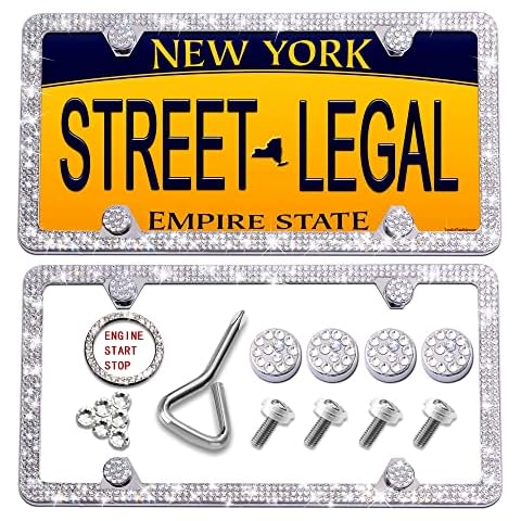 Newzon Rhinestone License Plate Frames Cover