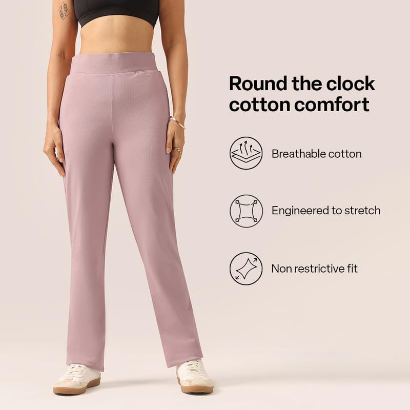 Image of BlissClub Women's Straight Fit Mid Rise Pants