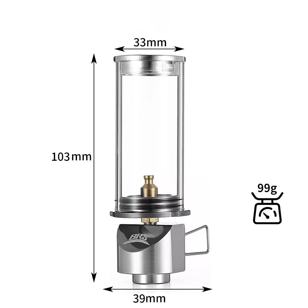 BRS-55 Gas-Camping-Laterne, Brennstofflampe, Campingausrüstung, Gas-Kerzenlichter, Lampe für Außenzelt, Wandern, Camping (1 Stück)