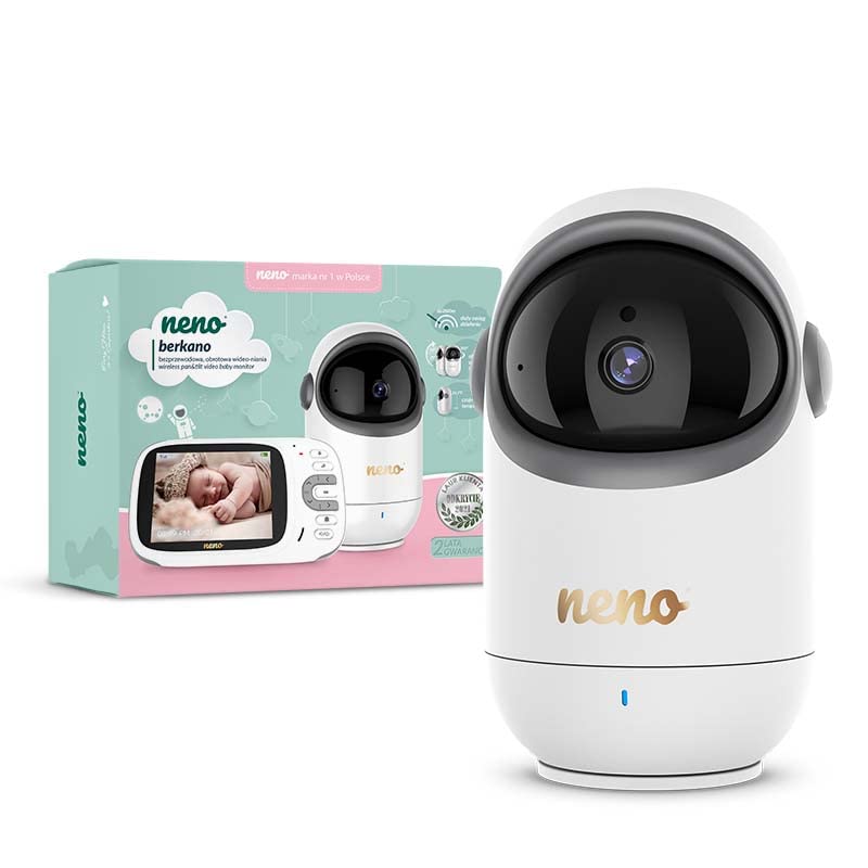 Neno® BERKANO Elektroniczna niania 2,4GHz z kamerą - Bezprzewodowa kamera niania -WiFi - Ruchoma kamera IP - Zakres 300 stopni w poziomie i 50 stopni w pionie