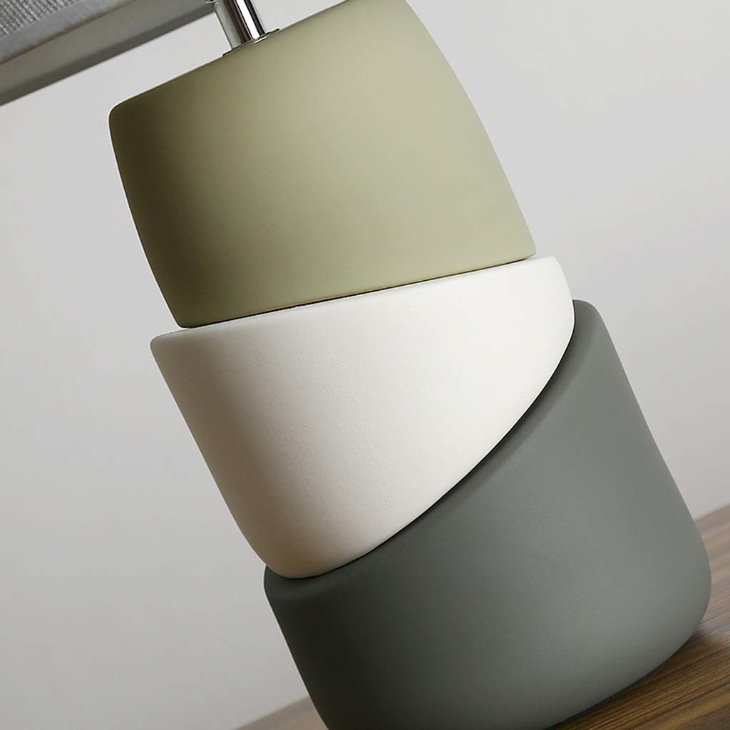 Lampy stołowe do sypialni E14 Nowoczesna ceramiczna lampa nocna do sypialni z odcieniami szarości Prosta moda kreatywna lampa do salonu i gabinetu 18
