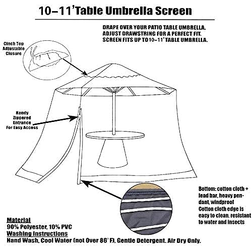 Mosquitera para sombrilla resistente de alta densidad exterior 5