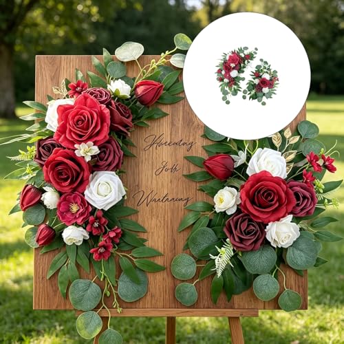 Arreglo floral de rosas artificiales para centros de mesa de compromiso 3
