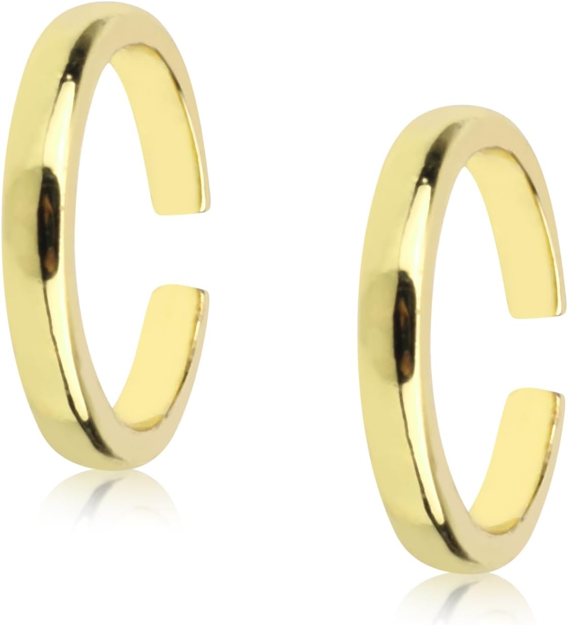 Mikovivi 2pcs Toe Rings for Women, Adjustable Toe Rings Set Classic Minimalist Simple Design Open Band Beach Foot Jewelry for Summer Vibes