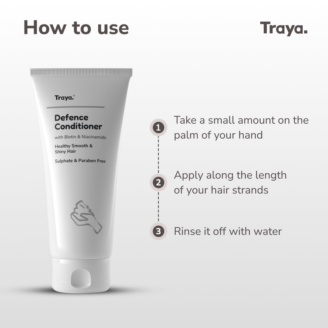 Traya Defence Shampoo & Conditioner – Ayurvedic Hair Care | Shampoo with Vitamin B3 & Pea Protein + Conditioner with Argan Oil & Biotin 4