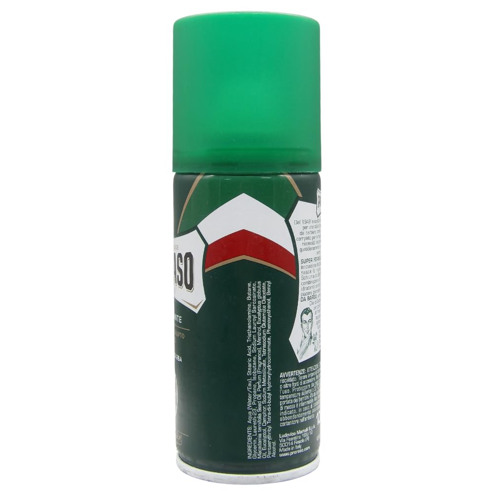 SCHIUMA DA BARBA RINFRESCANTE con olio di eucalipto e mentolo, 100ml. (2 Unità)