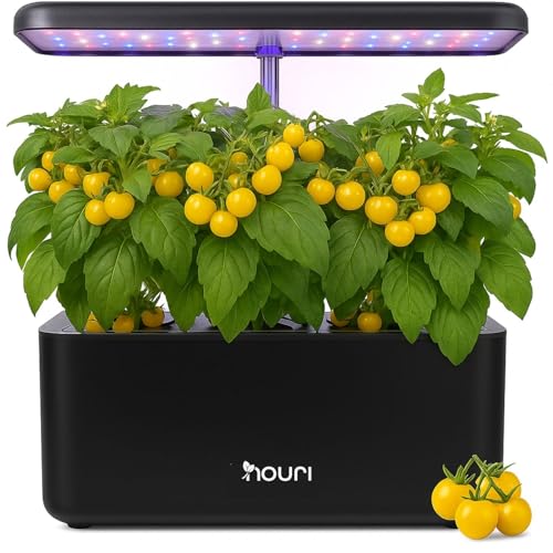 Nouri 7 Pod + Heirloom Salad | Smart Garden for Home Cooks | Hydroponics Growing System | LED Grow Lights | Indoor Herb Garden Kit | Herb Growing Kit indoors for Plant Lovers, Gardeners, Kitchen