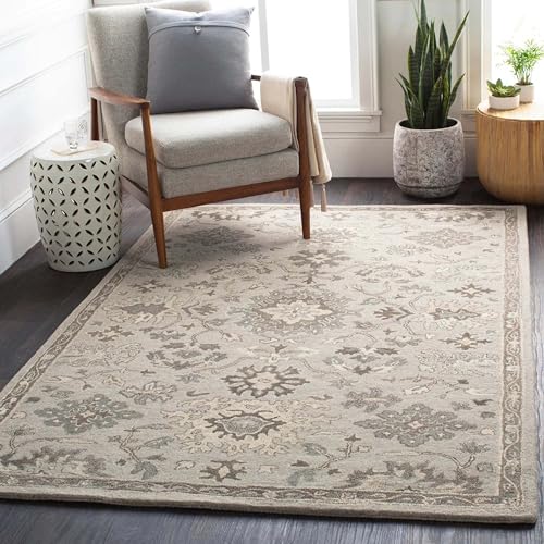 Image of 6x9 Ft Woolen Area Rug -, Tufted Wool Carpet for Home Interiors & Office Decor
