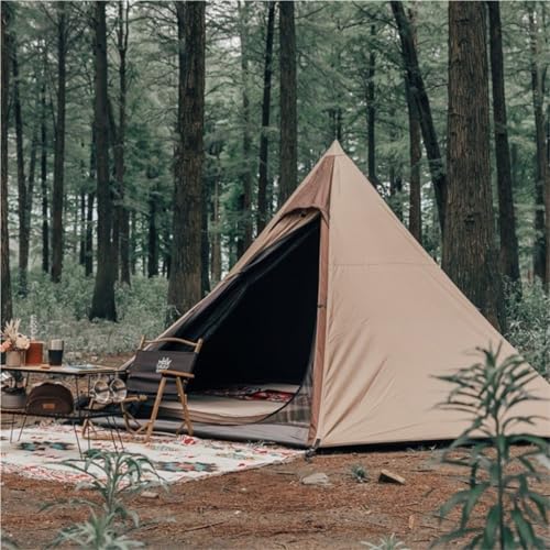 Carpa camping doble capa vinilo resistente al viento y lluvia miniatura 5