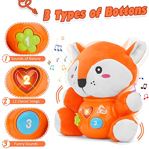 daboot Musical Baby Toys, Cute Fox Baby Newborn Toys for Toddlers Babies 0 3 6 9 12 Month, Infants Baby Toy for Girls… - Image 6