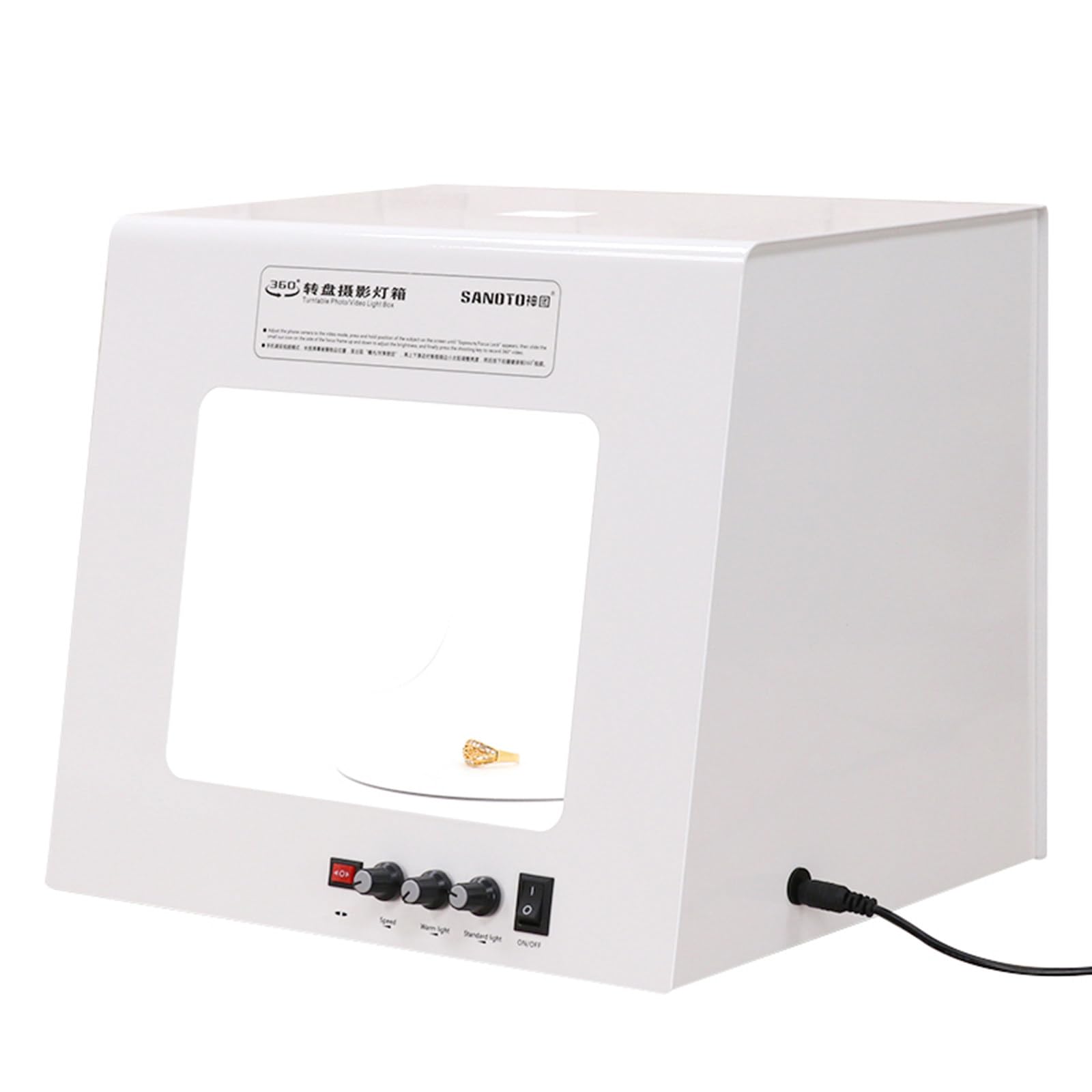 Caja de luz para fotografía de joyas, cabina de estudio fotográfico portátil para fotografía de productos, tocadiscos eléctricos para joyas de oro y plata, tienda de campaña pequeña de fotografía en