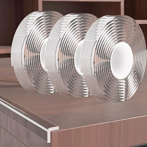 Image of 0.8 in x 9.84 FT,3 Pack Clear Soft Corner Protectors for Furniture Strip,Sharp Edge & Table Bumper,Window Edge,Wall Protector, Soft Corner Guards Safe for Proof,Table Corner Protectors in Family