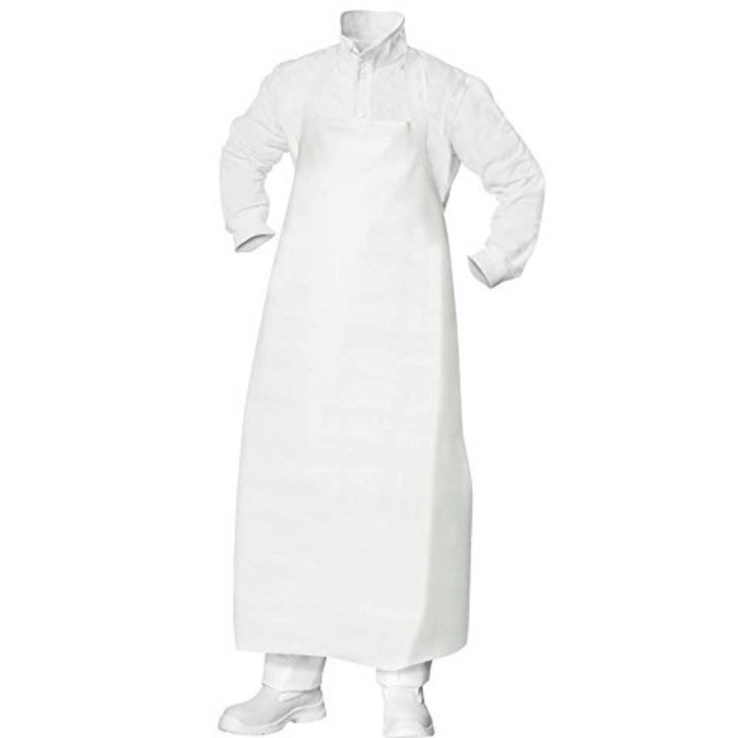 10 pieza Metzger Delantal goma Delantal Delantal De Carnicero PVC 120 cm Metzger Delantal Blanco