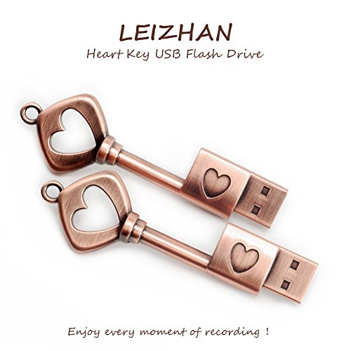 Image of LEIZHAN USB Flash Drive 32GB Metal Key of Love Key Chain USB Flash Drive high Speed USB 2.0 Pen Drive Memory Stick u Disk pendrive