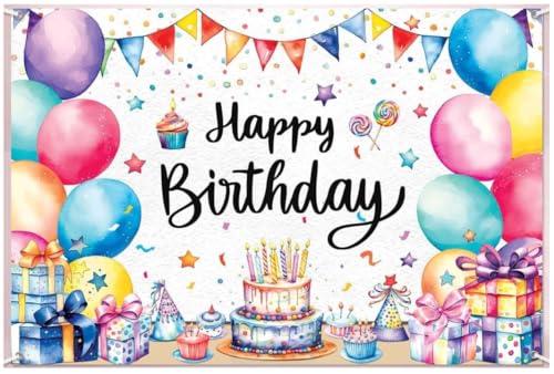Image of Sri Yagnna - Happy Birthday Ballons Theme Backdrop -M 52- Backdrop for Birthday - Backdrops for Decoration (8x5 ft)