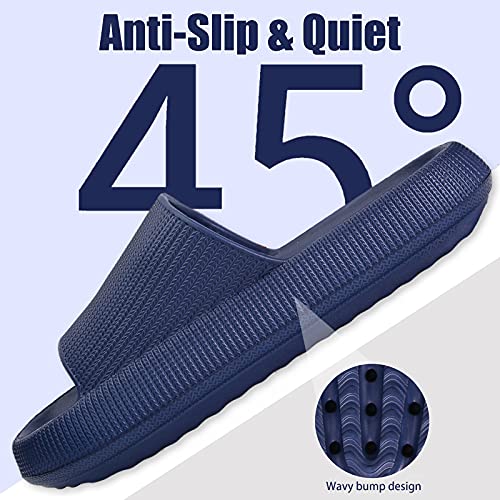 Image of rosyclo Cloud Slippers for Women and Men, Pillow House Slippers Shower Shoes Indoor Slides Bathroom Sandals, Ultimate Comfort, Lightweight, Thick Sole, Non-Slip, Easy to Clean