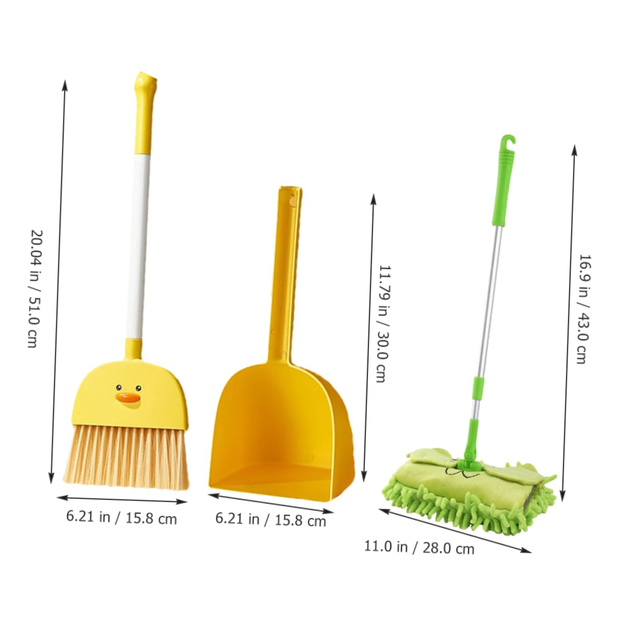 Ipetboom Strumenti Per Pulizia Per Ragazzo Ragazza Ragazza Include Scopa Paletta e Panno Piccoli Strumenti Per Igiene Domestica Per Apprendimento Delle Facc