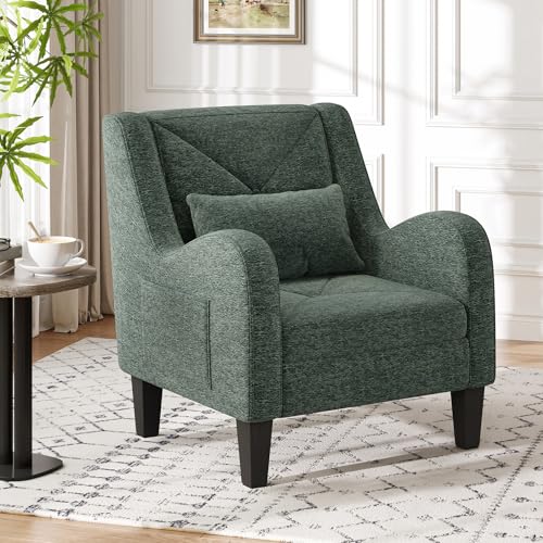 Sillón Chenille Verde Menta miniatura 4