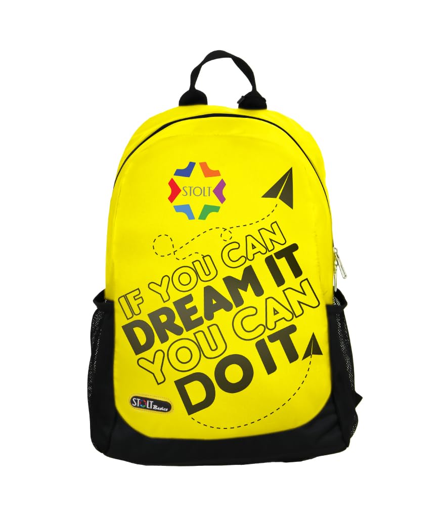 BOLT Daypack | Dream Quote | Laptop Compartment | Water-Resistant Polyester | Hidden Back Pocket | Side Bottle Holder | Stylish & Comfortable for Office, School & Travel-image-41