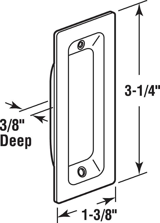 Manija para puerta de clóset Prime-Line N 6826, acabado plateado en latón, forma oblonga (paquete de 2) miniatura 2