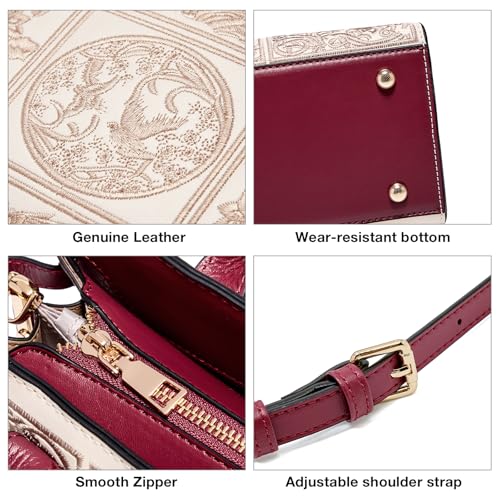 Image of FOXLOVER Medium Tote Bag for Women Designer Vintage Satchel Handbags Top-handle Purses